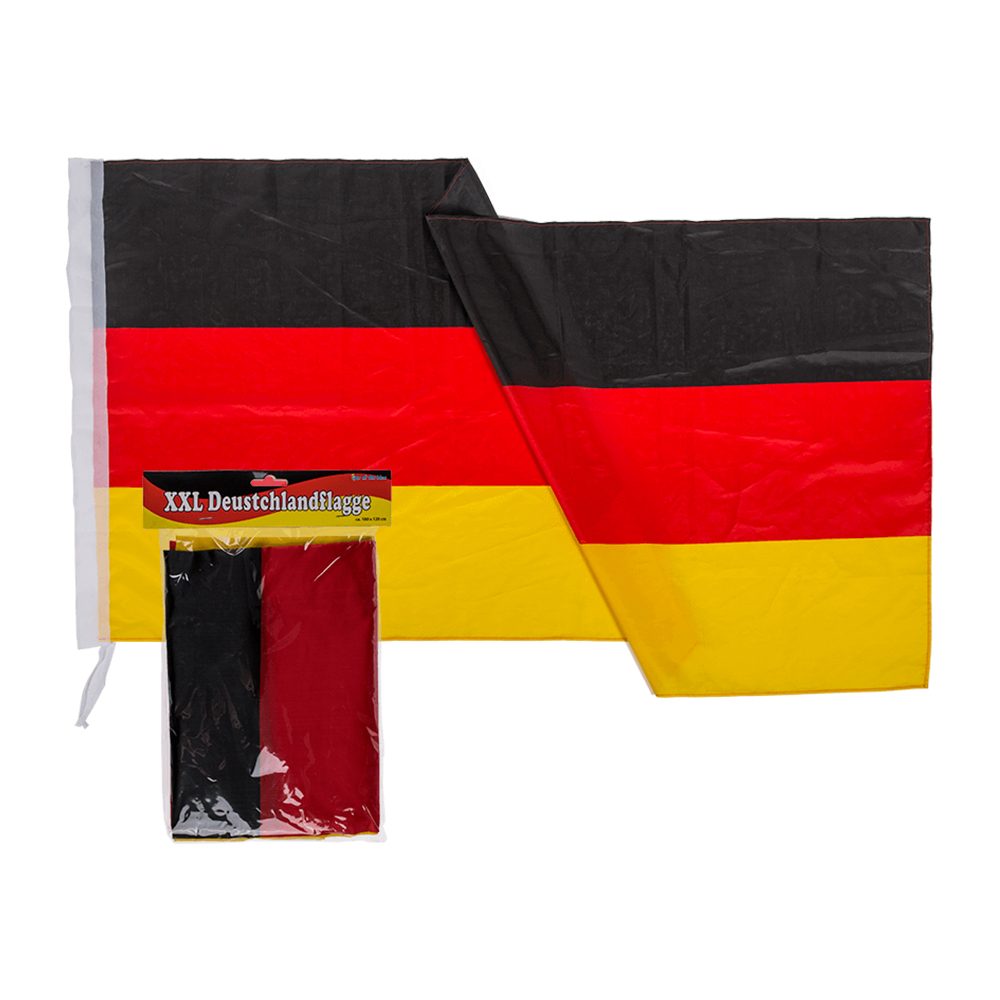 00-0887 XXL-Deutschlandflagge, ca. 180 x 120 cm, im Polybeutel mit Headercard, 2400/PAL