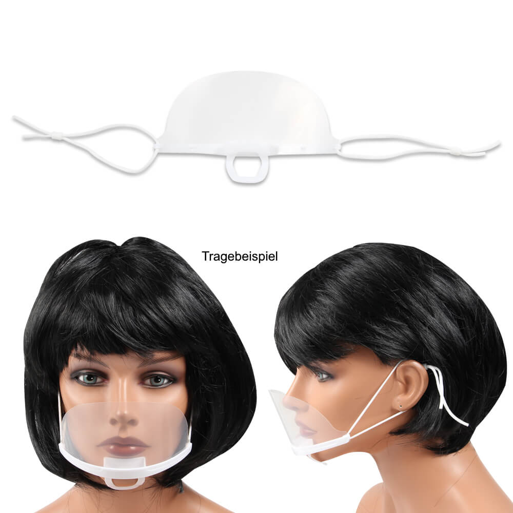 VSB-09 Kinn Visier Behelfsmaske transparent verstellbare Maskenbänder KEINE PSA! Nur für den privaten Gebrauch!
