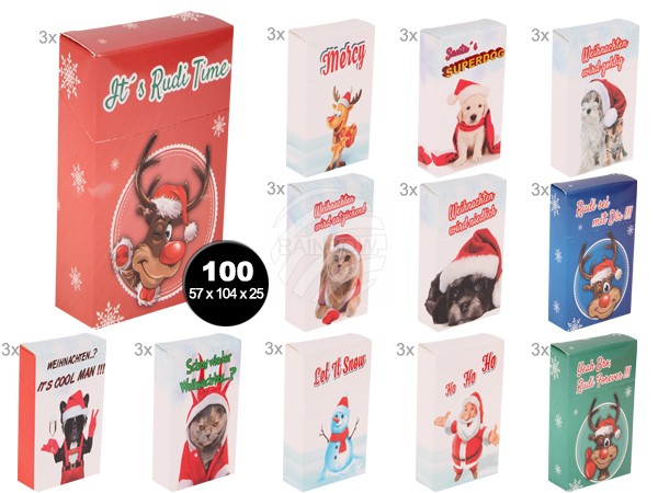 ZB-028a Zigarettenhüllen aus Pappe Größe:100 (LONG) Thema: Weihnachten