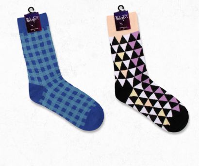 Lange Socken mit Muster