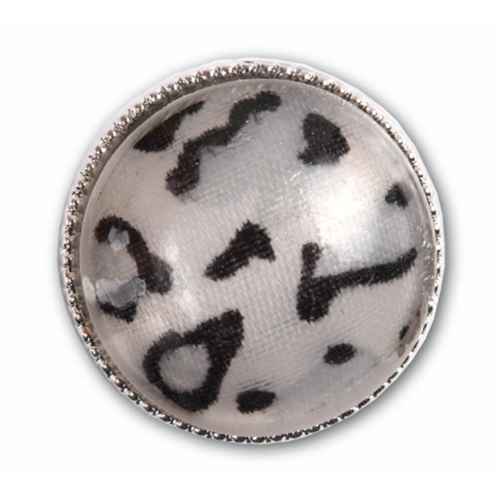 A-ch33 Chunk Button Design: Leopardenlook Farbe: schwarz weiss