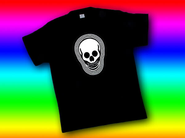 Shirt-23 EL Folie  schwarz Motiv:  Totenkopf